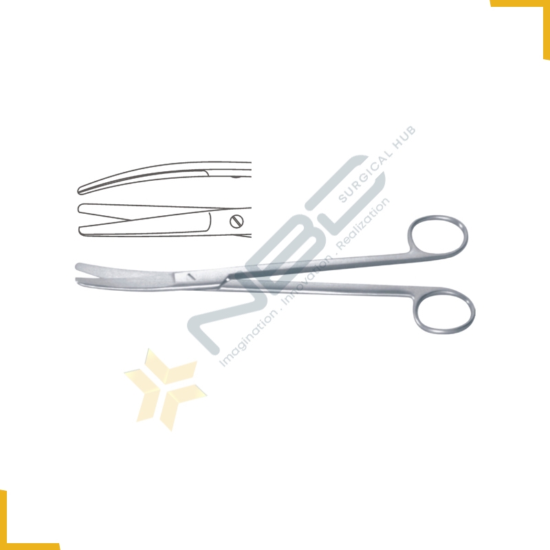 Wertheim Gynecological Scissor Curved