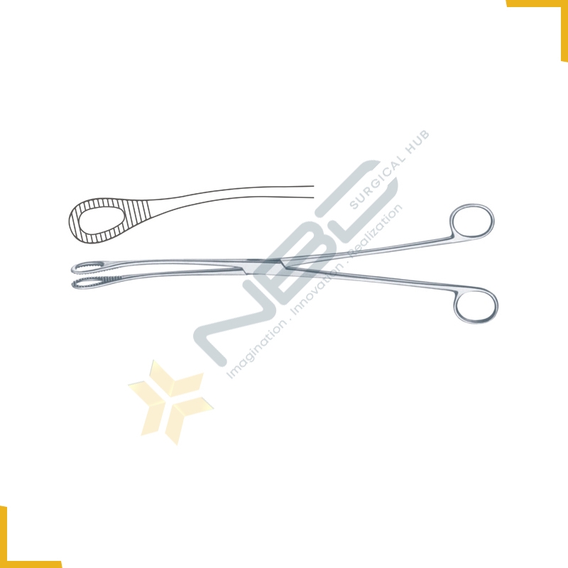 Kelly Uterine Polypus Forcep With Ratchet