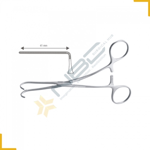 Castaneda Atrauma Noenatal Vascular Clamp Angled 90Â°