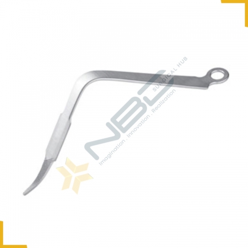 Bent Hohmann Retractor Narrow With Non-Slip Tip