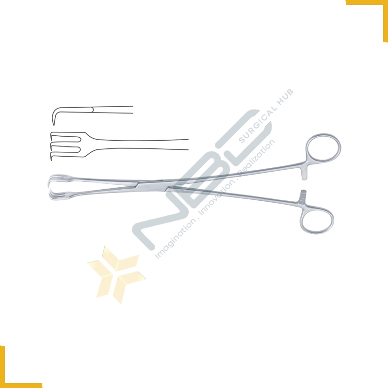 Schroeder Tenaculum Forcep Straight - 3 x 3 Teeth