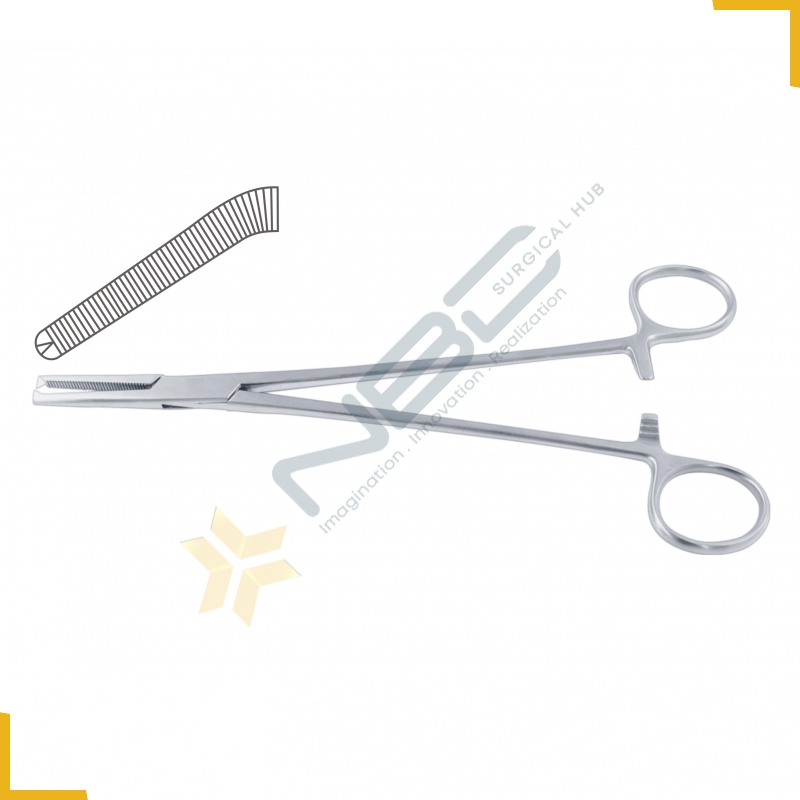 Phaneuf Hysterectomy Forcep Curved - 1 x 2 Teeth