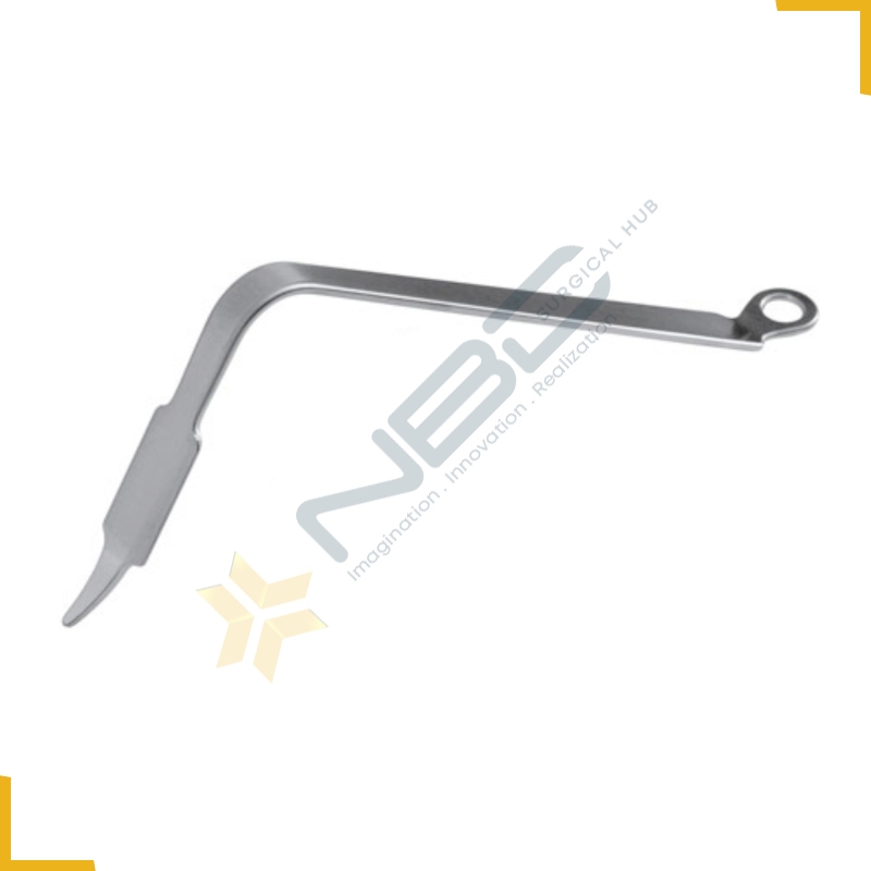 Bent Hohmann Retractor Short-Tipped Narrow With Extra Long Handle