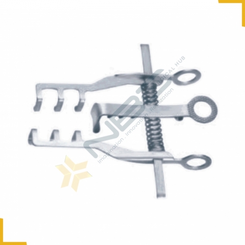 Vickers Low-Profile Retractor Complete 3 x 3 Blunt Prongs - With Central Blade Ref:- RT-861-01