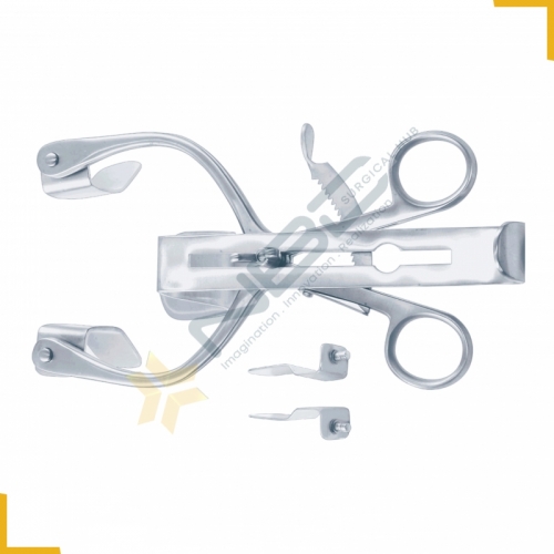 Millin Retractor Complete With Central Blade Ref:- RT-850-90, 1 Pair Each of Lateral Blades Ref:-RT-