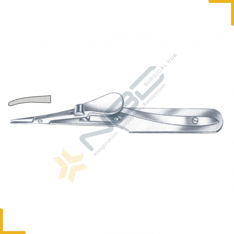 Arruga Micro Needle Holder Curved - With Lock