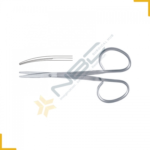 Ribbon Strabismus Scissor Curved Flat Shanks