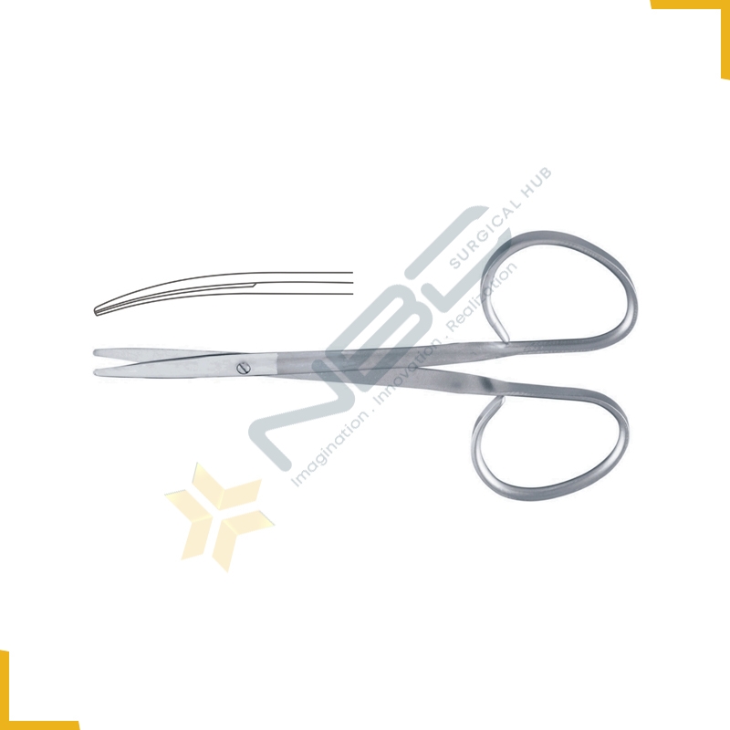 Ribbon Strabismus Scissor Curved Flat Shanks