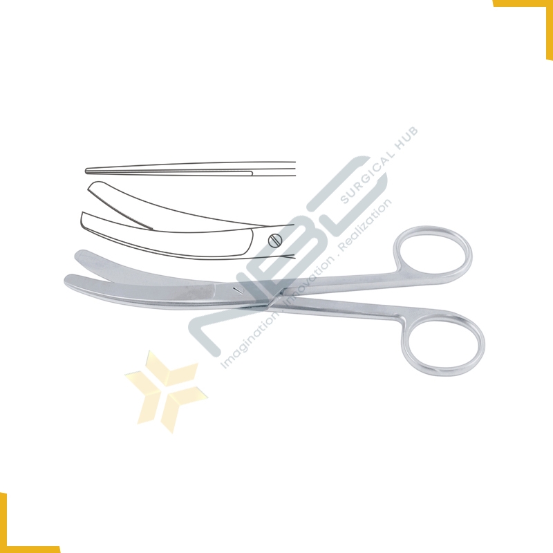 Busch Umbilical Cord Scissor One Toothed Cutting Edge