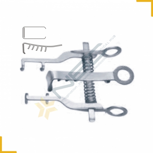 Vickers Low-Profile Retractor Complete 2 x 2 Blunt Prongs - With Central Blade Ref:- RT-861-01